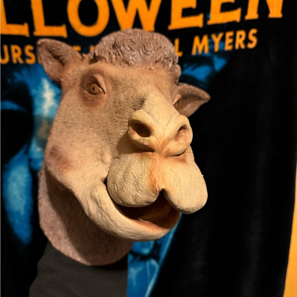 Spirit Halloween Rare Camel Head Mask Cosplay Collector Animal Lamb Moose